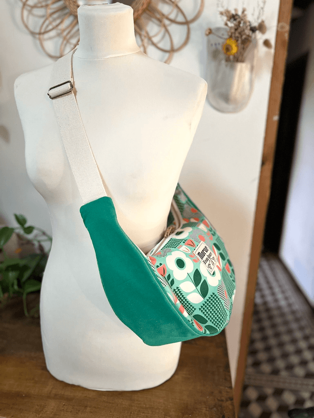 sac banoulière  retro vert kitch