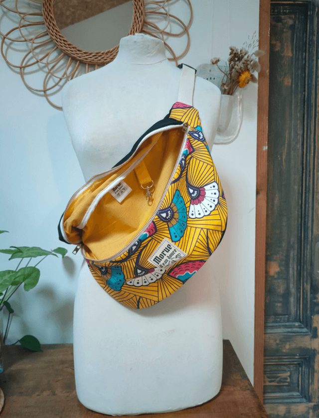 Sac banane XXL  Motif Africain color wax