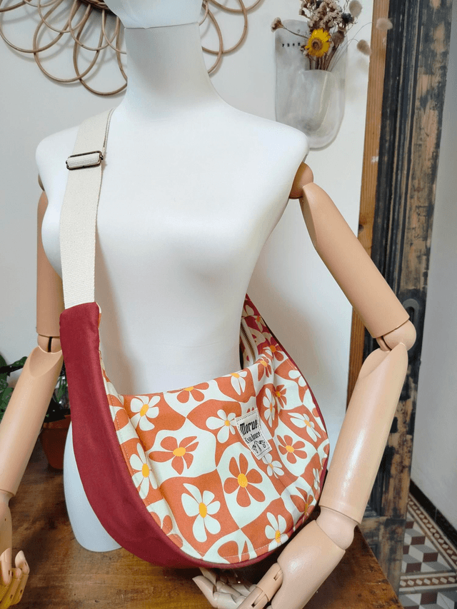 Sac banoulière funky flowers 