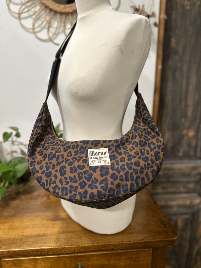 sac banoulière léopard noir 