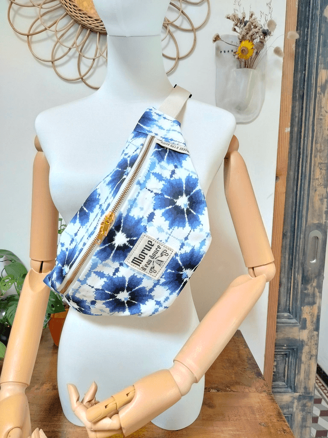 Sac banane M Tye & dye. bleu 
