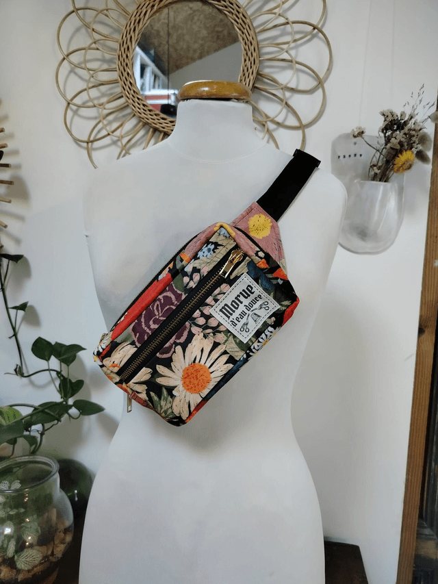 sac banane pockette Fleurs Sauvages